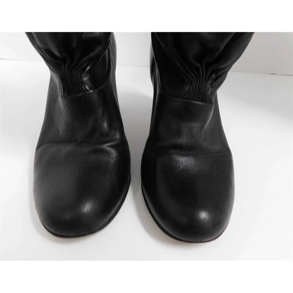 Prada Italy Black Lamb Leather Ankle Boots Italy‎ 37.5 - Picture 3 of 9